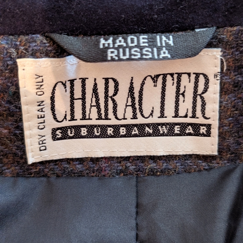 Vintage Wool Patchwork Jacket Size 10 - image 4